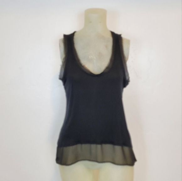 NWT anthro Bordeaux black tank - Picture 1 of 5